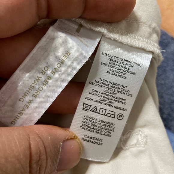 Cream LYOCELL Pull-On Bermuda Shorts - Picture 6 of 6